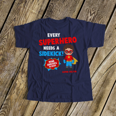 personalized kids tshirt, comic superhero big brother pregnancy ...