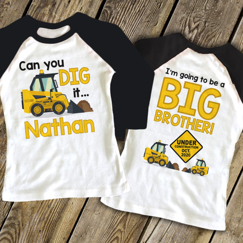 Zoey's Attic Big Brother to Be Baseball Little All-Star Pregnancy Announcement Raglan Tshirt