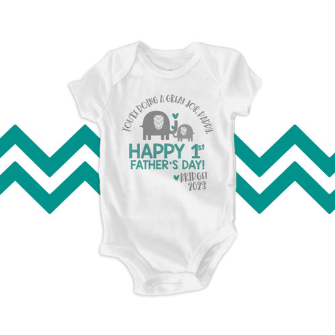 personalized baby bodysuit or t-shirt, great job dad Father's Day ...