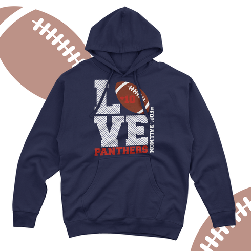 Football mom hoodie sweatshirt LOVE