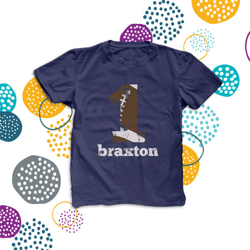 Football birthday DARK Tshirt