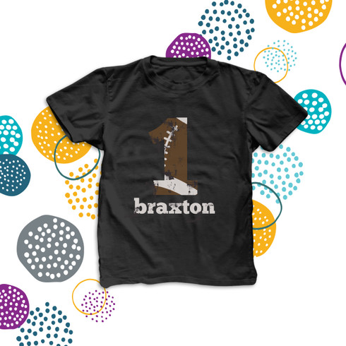 Football birthday DARK Tshirt