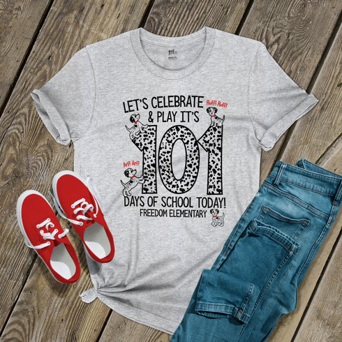 teacher shirt, dalmation puppies 10 days of school tshirt