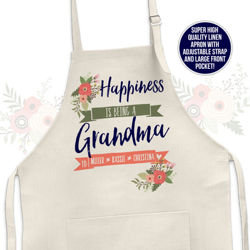 First Mom Now Grandma Personalized Grandma Apron - nany_shops