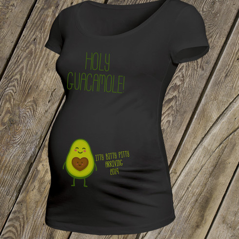 Funny holy guacamole BLACK non-maternity or maternity shirt