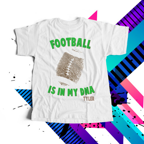 Football is in my DNA fingerprint personalized Tshirt