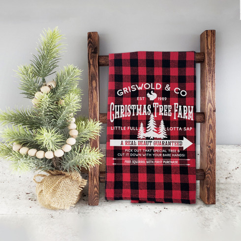 All Is Calm Buffalo Plaid Christmas Trees Kitchen Towel – Wild Blossoms  Boutique