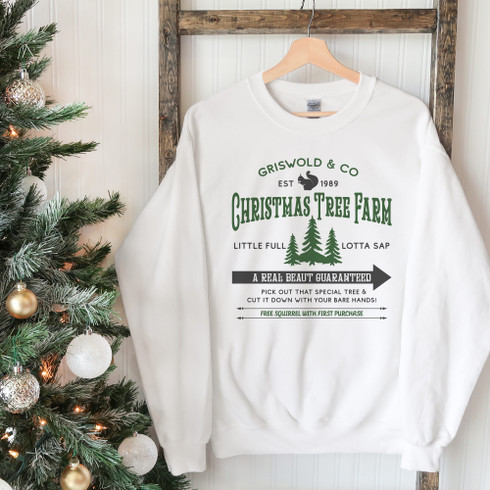 Monogrammed 'Farm Fresh Christmas Trees' Crewneck Sweatshirt