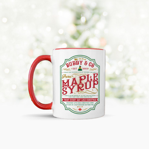 christmas mug, elf buddy and co treat every day like christmas