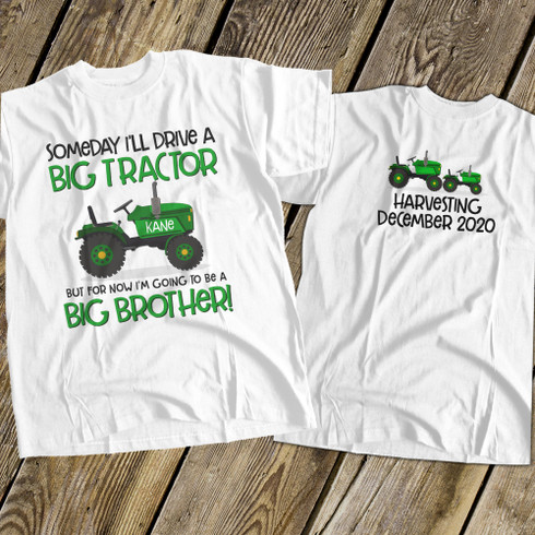 big brother shirt, tractor big brother pregnancy announcement t-shirt