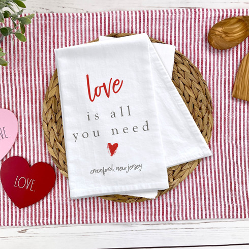 Little Valentines Personalized Kitchen Tea Towel