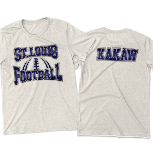 St. Louis football arch kakaw battlehawks front and back print Tshirt