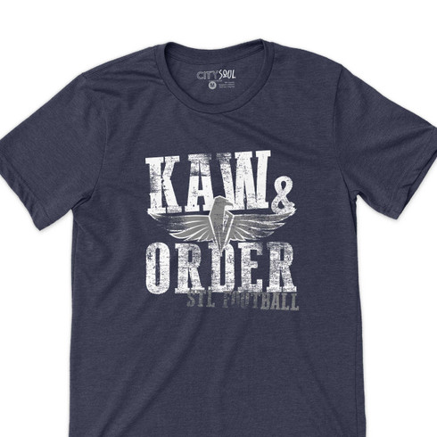 Funny kaw & order STL football unisex adult DARK Tshirt