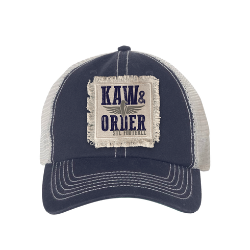 Funny stl football kaw & order raggy patch hat