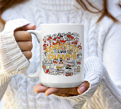Kansas City champs super bowl LVIII kc moments tea coffee mug