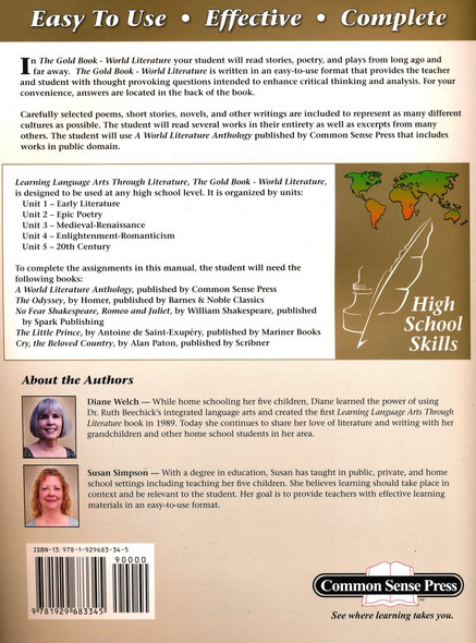 Grades 9-12 Learning Language Arts Through Literature Level Gold: World Literature Ebook