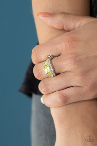 A square cut yellow rhinestone is flanked by two charming heart shaped yellow rhinestones atop a silver band dotted in dainty iridescent rhinestones. Features a dainty stretchy band for a flexible fit.
Sold as one individual ring. A square cut yellow rhinestone is flanked by two charming heart shaped yellow rhinestones atop a silver band dotted in dainty iridescent rhinestones. Features a dainty stretchy band for a flexible fit.
Sold as one individual ring.