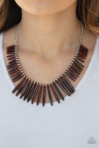 Flanked by dainty silver beads, smoky brown rod-like acrylic frames are threaded along an invisible wire, creating a colorful fringe below the collar. Features an adjustable clasp closure.
Sold as one individual necklace. Includes one pair of matching earrings. Flanked by dainty silver beads, smoky brown rod-like acrylic frames are threaded along an invisible wire, creating a colorful fringe below the collar. Features an adjustable clasp closure.
Sold as one individual necklace. Includes one pair of matching earrings.