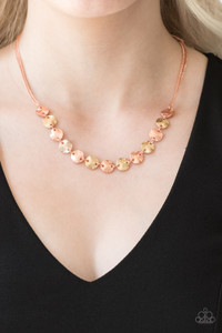 Delicately etched in linear textures, glistening shiny copper and gold discs link below the collar for a casual look. Features an adjustable clasp closure.
Sold as one individual necklace. Includes one pair of matching earrings. Delicately etched in linear textures, glistening shiny copper and gold discs link below the collar for a casual look. Features an adjustable clasp closure.
Sold as one individual necklace. Includes one pair of matching earrings.