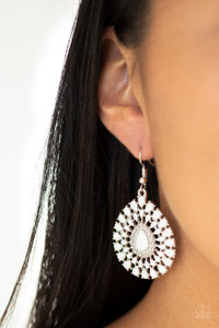 Painted in a neutral white finish, dainty petals flare from a matching teardrop center, creating a whimsical frame. Earring attaches to a standard fishhook fitting.
Sold as one pair of earrings. Painted in a neutral white finish, dainty petals flare from a matching teardrop center, creating a whimsical frame. Earring attaches to a standard fishhook fitting.
Sold as one pair of earrings.