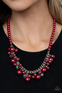 Threaded along an invisible wire, a pearly strand of red beads gives way to a section of chunky silver chain below the collar. Clusters of pearly red beads and smoky metallic-flecked crystals swing from the chain, creating a flawless fringe. Features an adjustable clasp closure.
Sold as one individual necklace. Includes one pair of matching earrings. Threaded along an invisible wire, a pearly strand of red beads gives way to a section of chunky silver chain below the collar. Clusters of pearly red beads and smoky metallic-flecked crystals swing from the chain, creating a flawless fringe. Features an adjustable clasp closure.
Sold as one individual necklace. Includes one pair of matching earrings.