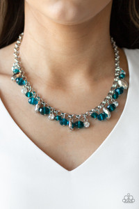 A glittery collection of sparkling white rhinestones, faceted silver beads, and blue crystal-like beads dangle from a shimmery silver chain, creating a refined fringe below the collar. Features an adjustable clasp closure.
Sold as one individual necklace. Includes one pair of matching earrings. A glittery collection of sparkling white rhinestones, faceted silver beads, and blue crystal-like beads dangle from a shimmery silver chain, creating a refined fringe below the collar. Features an adjustable clasp closure.
Sold as one individual necklace. Includes one pair of matching earrings.