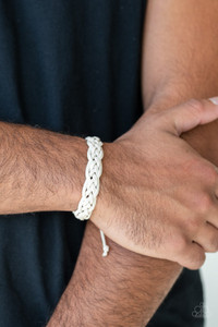 Rustic white leather laces decoratively weave across the wrist, creating a rugged centerpiece. Features an adjustable sliding knot closure.
Sold as one individual bracelet. Rustic white leather laces decoratively weave across the wrist, creating a rugged centerpiece. Features an adjustable sliding knot closure.
Sold as one individual bracelet.