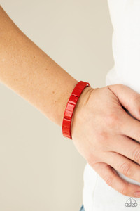 Metal rectangles painted in a fiery red finish are threaded along stretchy bands, forming a gorgeous pop of color that wraps around the wrist.
Sold as one individual bracelet. Metal rectangles painted in a fiery red finish are threaded along stretchy bands, forming a gorgeous pop of color that wraps around the wrist.
Sold as one individual bracelet.