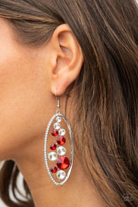 An oversized collection of glassy white and glittery red rhinestones sparkle inside a silver oval frame. One side of the frame is encrusted in dainty white rhinestones, adding a refined flair to the bubbly lure. Earring attaches to a standard fishhook fitting.
Sold as one pair of earrings. An oversized collection of glassy white and glittery red rhinestones sparkle inside a silver oval frame. One side of the frame is encrusted in dainty white rhinestones, adding a refined flair to the bubbly lure. Earring attaches to a standard fishhook fitting.
Sold as one pair of earrings.
