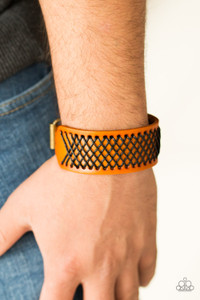 Shiny black thread is stitched across the front of a brown leather band. The crisscrossing threads create a tactile pattern around the wrist. Features an adjustable buckle closure.
Sold as one individual bracelet. Shiny black thread is stitched across the front of a brown leather band. The crisscrossing threads create a tactile pattern around the wrist. Features an adjustable buckle closure.
Sold as one individual bracelet.