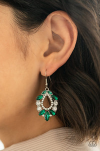 Featuring regal marquise and classic round cuts, a glittery collection of white and green rhinestones coalesce into a jaw-dropping teardrop frame. Earring attaches to a standard fishhook fitting.
Sold as one pair of earrings. Featuring regal marquise and classic round cuts, a glittery collection of white and green rhinestones coalesce into a jaw-dropping teardrop frame. Earring attaches to a standard fishhook fitting.
Sold as one pair of earrings.