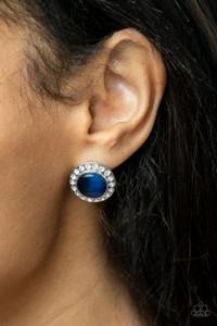 A glowing blue cat's eye gem is encased in a round silver frame dotted with brilliant white rhinestones for a dazzling finish. Earring attaches to a standard post fitting.
Sold as one pair of post earrings. A glowing blue cat's eye gem is encased in a round silver frame dotted with brilliant white rhinestones for a dazzling finish. Earring attaches to a standard post fitting.
Sold as one pair of post earrings.