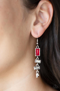 Featuring hammered silver frames, emerald cut red, smoky, and hematite rhinestones stack into an edgy lure. Dotted in glassy white rhinestones, a dainty silver teardrop attaches to the bottom for an abstract finish. Earring attaches to a standard fishhook fitting.
Sold as one pair of earrings. Featuring hammered silver frames, emerald cut red, smoky, and hematite rhinestones stack into an edgy lure. Dotted in glassy white rhinestones, a dainty silver teardrop attaches to the bottom for an abstract finish. Earring attaches to a standard fishhook fitting.
Sold as one pair of earrings.