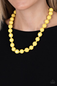 Infused with dainty yellow beads, a bubbly collection of smooth and faceted yellow beads alternate along an invisible wire below the collar for a sunny pop of color. Features an adjustable clasp closure.
Sold as one individual necklace. Includes one pair of matching earrings. Infused with dainty yellow beads, a bubbly collection of smooth and faceted yellow beads alternate along an invisible wire below the collar for a sunny pop of color. Features an adjustable clasp closure.
Sold as one individual necklace. Includes one pair of matching earrings.