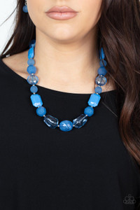 Varying in shape and opacity, a mismatched display of acrylic, opaque, and crystal-like blue beads alternate with dainty silver beads across the chest for a prismatic pop of color. Features an adjustable clasp closure.
Sold as one individual necklace. Includes one pair of matching earrings. Varying in shape and opacity, a mismatched display of acrylic, opaque, and crystal-like blue beads alternate with dainty silver beads across the chest for a prismatic pop of color. Features an adjustable clasp closure.
Sold as one individual necklace. Includes one pair of matching earrings.