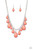 Encased in sleek silver frames, Living Coral teardrop beads drip from the bottom of a shimmery silver chain, creating a refreshing fringe below the collar. Features an adjustable clasp closure.

Sold as one individual necklace. Includes one pair of matching earrings.