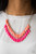 A row of faceted Living Coral beads swings above a row of faceted pink beads, creating a vivacious double fringe below the collar. Features an adjustable clasp closure.
Sold as one individual necklace. Includes one pair of matching earrings. A row of faceted Living Coral beads swings above a row of faceted pink beads, creating a vivacious double fringe below the collar. Features an adjustable clasp closure.
Sold as one individual necklace. Includes one pair of matching earrings.