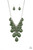Tinted in the classic rich hue of olive, polished teardrops gradually increase in size as they trickle along rows of interconnected mesh chain. The robust beads drip into a tapered shape, creating a dramatic fringe below the collar. Features an adjustable clasp closure.

Sold as one individual necklace. Includes one pair of matching earrings.