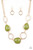 Delicately hammered in shimmery textures, asymmetrical gold rings and Guacamole beaded frames link below the collar for a colorful look. Features an adjustable clasp closure.
Sold as one individual necklace. Includes one pair of matching earrings. Delicately hammered in shimmery textures, asymmetrical gold rings and Guacamole beaded frames link below the collar for a colorful look. Features an adjustable clasp closure.
Sold as one individual necklace. Includes one pair of matching earrings.