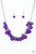 A collection of bubbly purple beads swing from the bottom of a shimmery silver chain, creating a vivacious fringe below the collar. Features an adjustable clasp closure.
Sold as one individual necklace. Includes one pair of matching earrings. A collection of bubbly purple beads swing from the bottom of a shimmery silver chain, creating a vivacious fringe below the collar. Features an adjustable clasp closure.
Sold as one individual necklace. Includes one pair of matching earrings.
