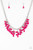 Featuring round and teardrop shapes, clusters of faceted pink beads swing from the bottom of a shimmery silver chain, creating a playful fringe below the collar. Features an adjustable clasp closure.
Sold as one individual necklace. Includes one pair of matching earrings. Featuring round and teardrop shapes, clusters of faceted pink beads swing from the bottom of a shimmery silver chain, creating a playful fringe below the collar. Features an adjustable clasp closure.
Sold as one individual necklace. Includes one pair of matching earrings.