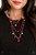 Three silver chains layer down the chest, creating a cascade of shimmer. Beads tinted in a deep red wine hue are mixed with timeless metallic accents that dance along the chains in a colorful statement-making finish. Features an adjustable clasp closure.
Sold as one individual necklace. Includes one pair of matching earrings. Three silver chains layer down the chest, creating a cascade of shimmer. Beads tinted in a deep red wine hue are mixed with timeless metallic accents that dance along the chains in a colorful statement-making finish. Features an adjustable clasp closure.
Sold as one individual necklace. Includes one pair of matching earrings.