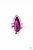 Varying in color and shape, mismatched pink and iridescent rhinestones sporadically dot the front of a shiny silver teardrop frame. Featuring a flashy faceted surface, an oversized pink teardrop gem adorns the center for a dazzling finish. Features a stretchy band for a flexible fit.

Sold as one individual ring.