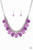 A collection of glassy and opaque pink or purple crystal-like beads swing from the bottom of interlocking silver chains, creating a fabulous fringe below the collar. Features an adjustable clasp closure.
Sold as one individual necklace. Includes one pair of matching earrings. A collection of glassy and opaque pink or purple crystal-like beads swing from the bottom of interlocking silver chains, creating a fabulous fringe below the collar. Features an adjustable clasp closure.
Sold as one individual necklace. Includes one pair of matching earrings.