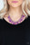 A collection of glassy and opaque pink or purple crystal-like beads swing from the bottom of interlocking silver chains, creating a fabulous fringe below the collar. Features an adjustable clasp closure.
Sold as one individual necklace. Includes one pair of matching earrings. A collection of glassy and opaque pink or purple crystal-like beads swing from the bottom of interlocking silver chains, creating a fabulous fringe below the collar. Features an adjustable clasp closure.
Sold as one individual necklace. Includes one pair of matching earrings.