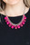 A collection of glassy and opaque pink or purple crystal-like beads swing from the bottom of interlocking silver chains, creating a fabulous fringe below the collar. Features an adjustable clasp closure.
Sold as one individual necklace. Includes one pair of matching earrings. A collection of glassy and opaque pink or purple crystal-like beads swing from the bottom of interlocking silver chains, creating a fabulous fringe below the collar. Features an adjustable clasp closure.
Sold as one individual necklace. Includes one pair of matching earrings.