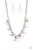 Faceted silver and glassy pink teardrops swing from the bottom of a thick silver chain, creating a vivacious fringe below the collar. Features an adjustable clasp closure.

Sold as one individual necklace. Includes one pair of matching earrings.