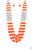 Sections of thick silver chains and bubbly orange beaded rows layer below the collar, creating statement-making layers. Features an adjustable clasp closure.
Sold as one individual necklace. Includes one pair of matching earrings. Sections of thick silver chains and bubbly orange beaded rows layer below the collar, creating statement-making layers. Features an adjustable clasp closure.
Sold as one individual necklace. Includes one pair of matching earrings.