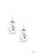 Featuring a radiant cut, an oversized white gem trickles from the bottom of a dramatic white oval rhinestone for an icy effect. Earring attaches to a standard fishhook fitting.

Sold as one pair of earrings.