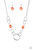 Pearly orange pebbles join with delicately hammered silver rings below the collar for a refined flair. Features an adjustable clasp closure.

Sold as one individual necklace. Includes one pair of matching earrings.